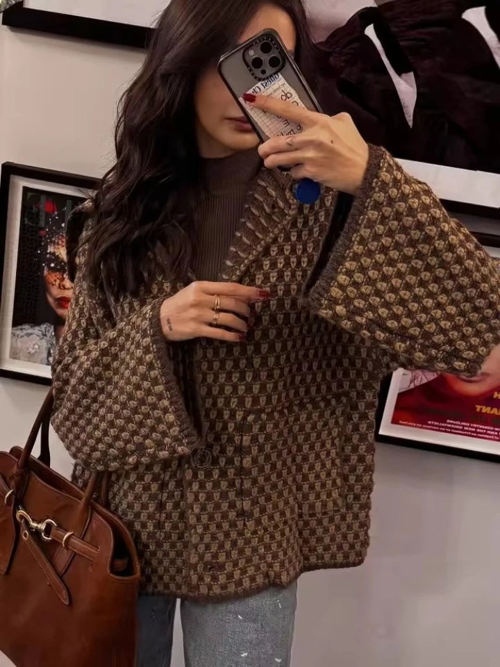 Veste Texturée Chic femme – Élégance Décontractée du Quotidien