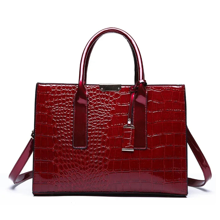 Sac à main motif crocodile pour femme, grande capacité, sac fourre-tout initié, sacs à main et sacs à main en cuir, sacs à main de luxe pour femme, designer