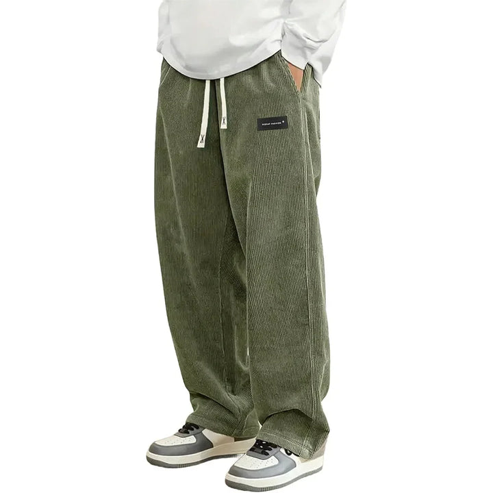 Mode Lumiére™ | Pantalon velours côtelé unisexe coupe ample