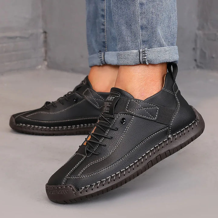 Bottes mi-hautes pour femmes Style britannique rétro anti-dérapant vêtements de travail chaussures mocassins en cuir faits à la main décontracté à semelles souples femmes bottes nues