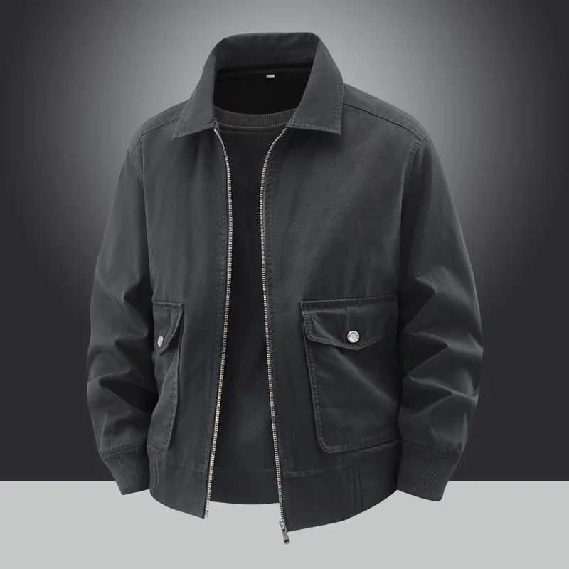 Veste décontractée résistante à l'usure pour hommes, vêtements de travail amples, haut printemps-automne, nouveau Style, respirant, évacuant l'humidité, fermeture à glissière