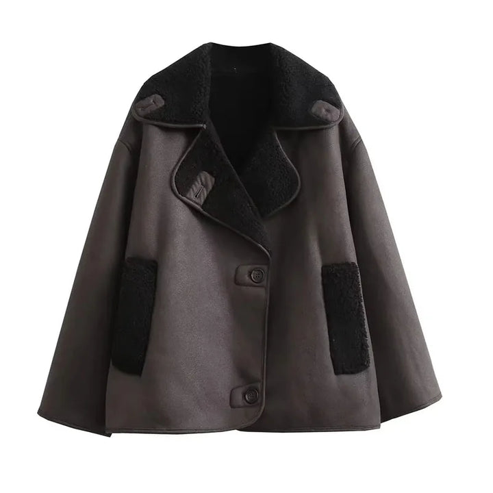 MUJER 2025 femme épais Faux cuir vestes pour femmes automne hiver manteaux chauds femme Demi-saison en peluche veste femmes vêtements d'extérieur