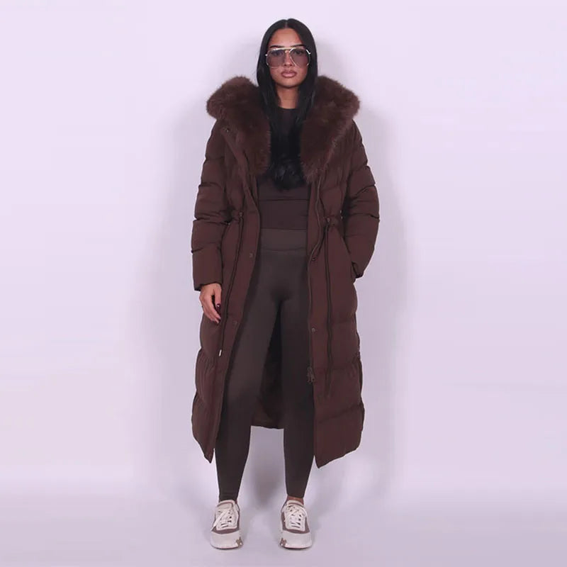 Manteau Long Premium à Capuche – Élégance et Protection au Quotidien Femme