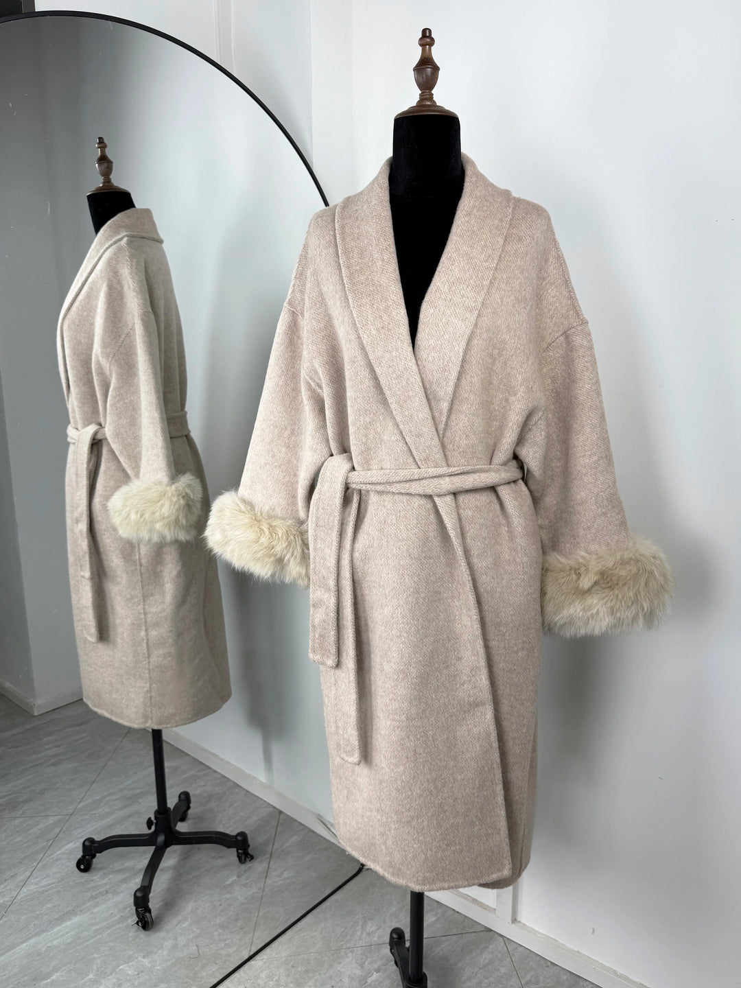 TARUXY fourrure de renard laine manteaux femmes manteau court bureau dame amovible élégant Double face laine pardessus 2025 nouvelle veste Cardigan