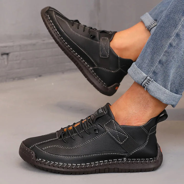 Bottes mi-hautes pour femmes Style britannique rétro anti-dérapant vêtements de travail chaussures mocassins en cuir faits à la main décontracté à semelles souples femmes bottes nues