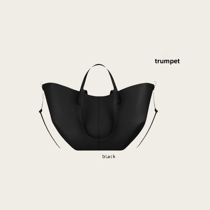 Sac à ailes portatif de luxe de grande capacité, sac à bandoulière décontracté pour femmes, sac fourre-tout sous les bras en cuir, 2025