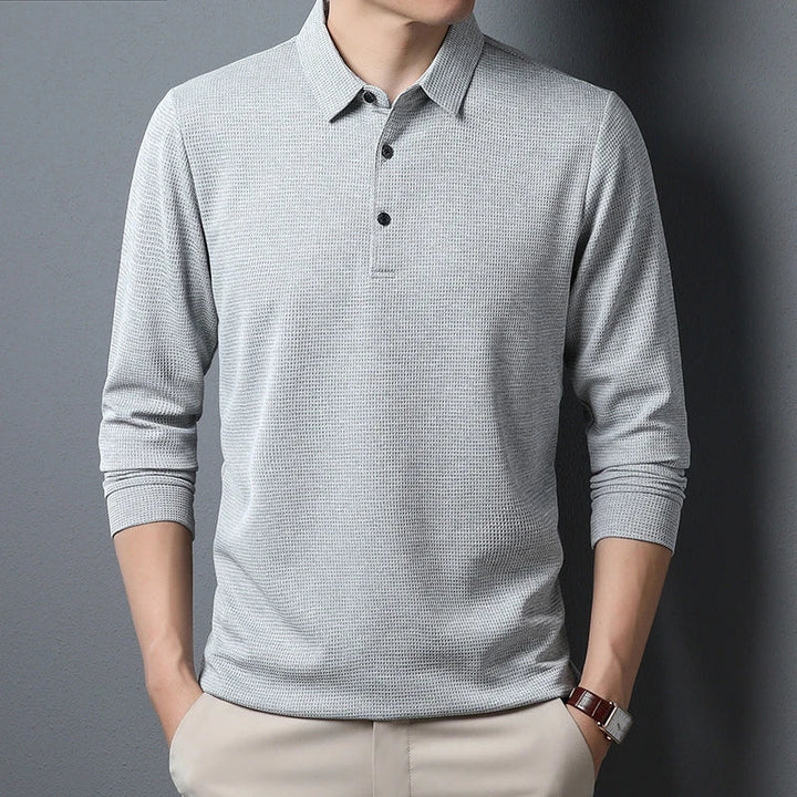 LAURENT MONACO | POLO EN TRICOT À MANCHES LONGUES POUR HOMMES