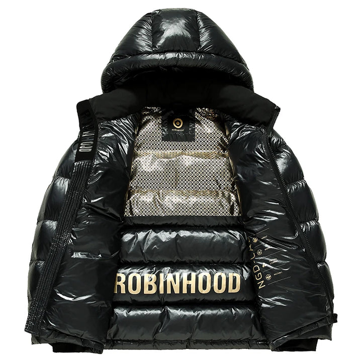 Nouvelle norme nationale 90% doudoune épaisse d'hiver, veste à pain à capuche brillante, doudoune pour jeunes pour vêtements pour hommes