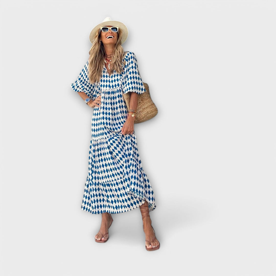 Robes maxi géométriques élégantes