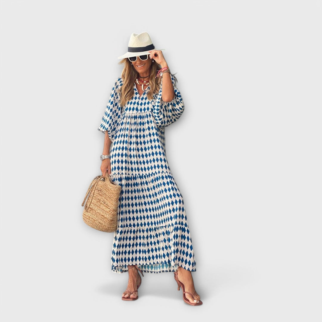 Robes maxi géométriques élégantes