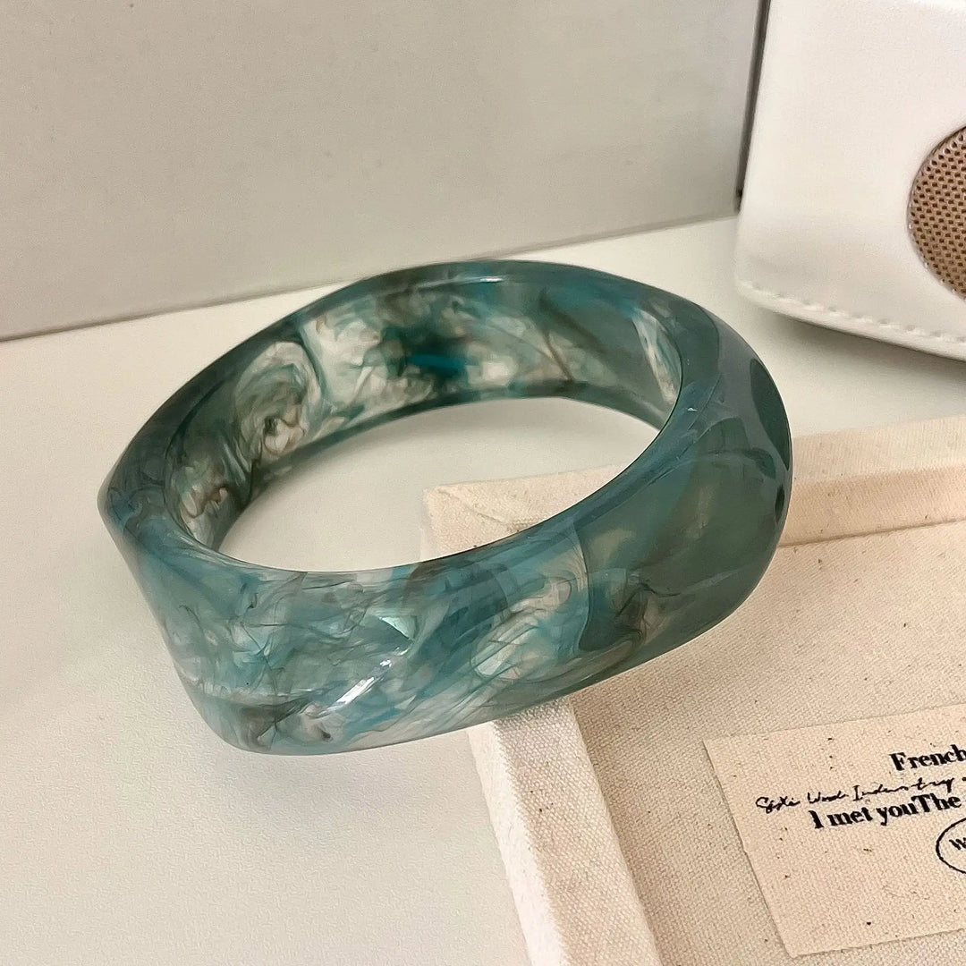 Bracelets Résine Marbrée Élégance Naturelle Femmes