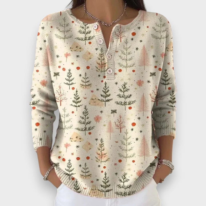 Simona - Pull de Noël avec Boutons