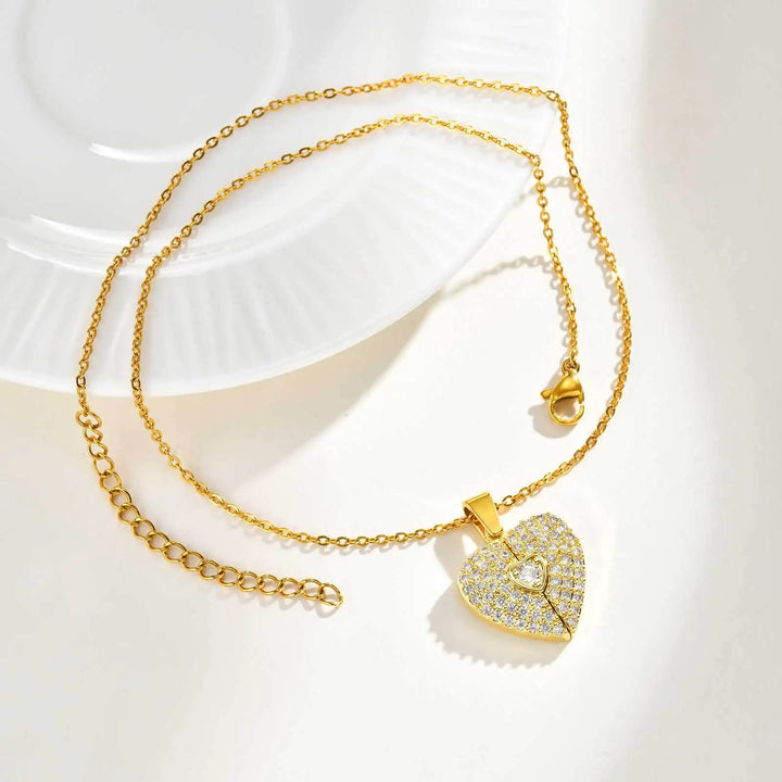 Collier Cœur Photo Personnalisé – Un Bijou Brillant Chargé d’Émotion Femmes