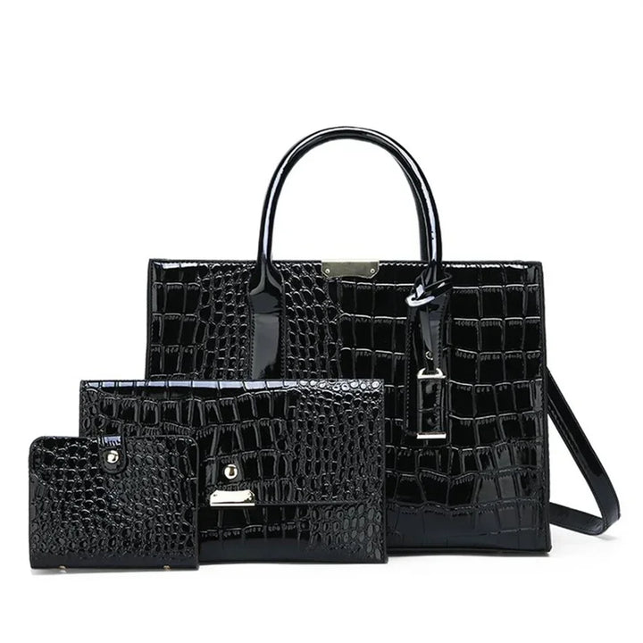 Sac à main motif crocodile pour femme, grande capacité, sac fourre-tout initié, sacs à main et sacs à main en cuir, sacs à main de luxe pour femme, designer