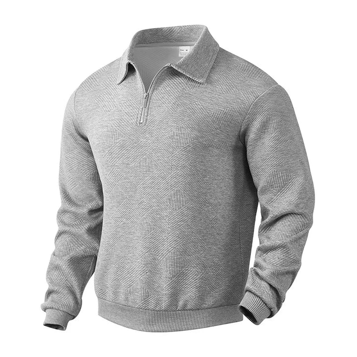 Pull homme col zippé à allure élégante et confort moderne
