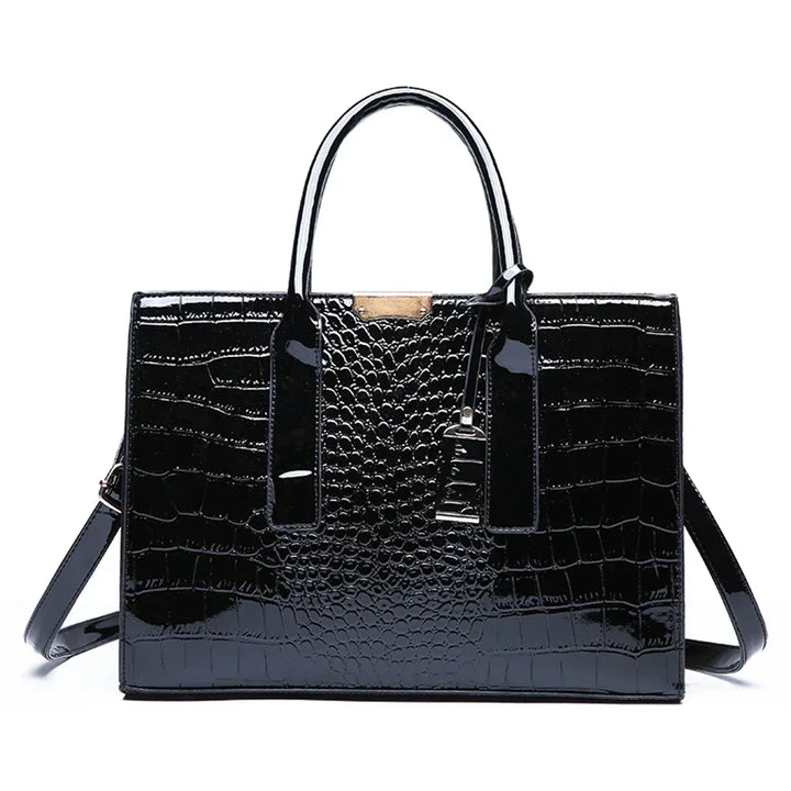Sac à main motif crocodile pour femme, grande capacité, sac fourre-tout initié, sacs à main et sacs à main en cuir, sacs à main de luxe pour femme, designer