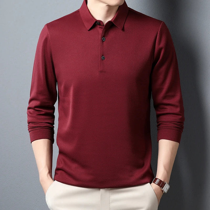 LAURENT MONACO | POLO EN TRICOT À MANCHES LONGUES POUR HOMMES
