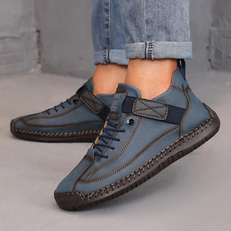 Bottes mi-hautes pour femmes Style britannique rétro anti-dérapant vêtements de travail chaussures mocassins en cuir faits à la main décontracté à semelles souples femmes bottes nues