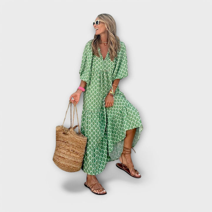 Robes maxi géométriques élégantes