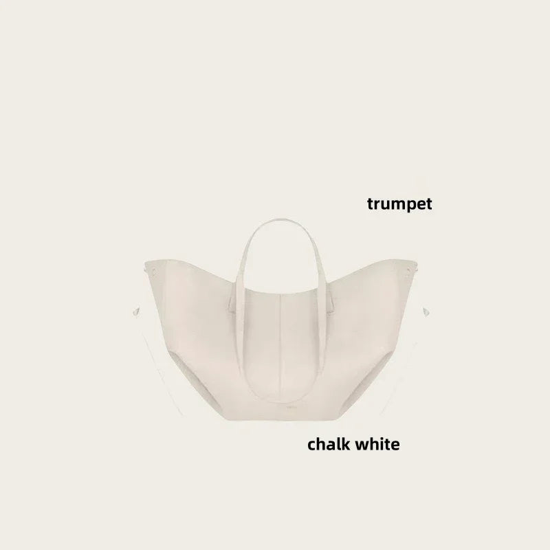 Sac à ailes portatif de luxe de grande capacité, sac à bandoulière décontracté pour femmes, sac fourre-tout sous les bras en cuir, 2025
