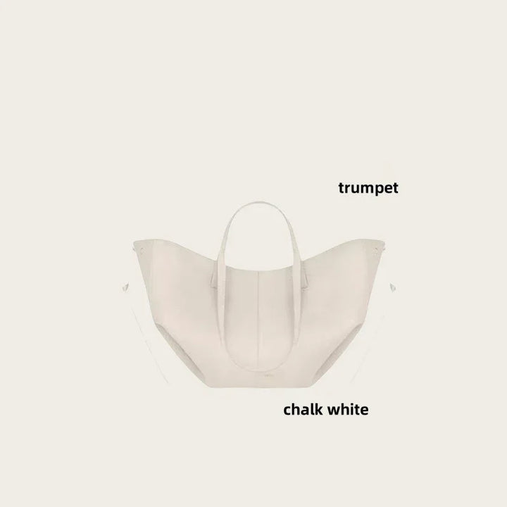 Sac à ailes portatif de luxe de grande capacité, sac à bandoulière décontracté pour femmes, sac fourre-tout sous les bras en cuir, 2025