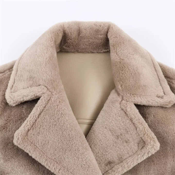 Manteau Double face réversible pour femme, haut de rue, décontracté, nouvelle Collection automne/hiver 2025