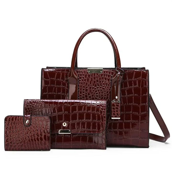 Sac à main motif crocodile pour femme, grande capacité, sac fourre-tout initié, sacs à main et sacs à main en cuir, sacs à main de luxe pour femme, designer