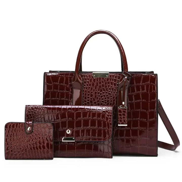 Sac à main motif crocodile pour femme, grande capacité, sac fourre-tout initié, sacs à main et sacs à main en cuir, sacs à main de luxe pour femme, designer
