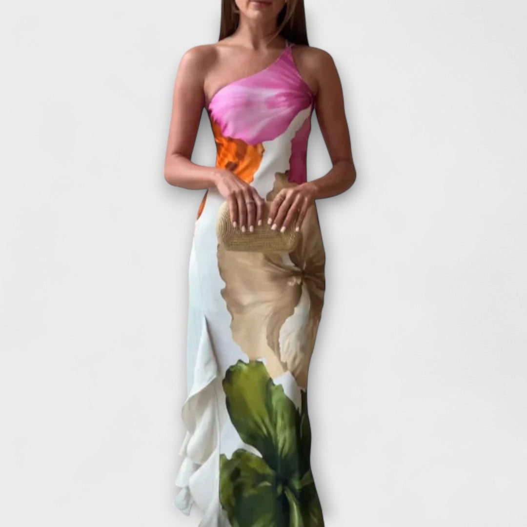 Saphir - Robe Maxi Élégante avec Patchwork