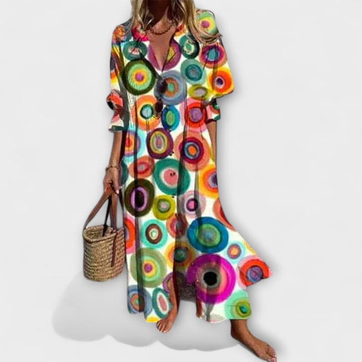 Lila - Robe Maxi Lichotivé avec Couverture de Ventre