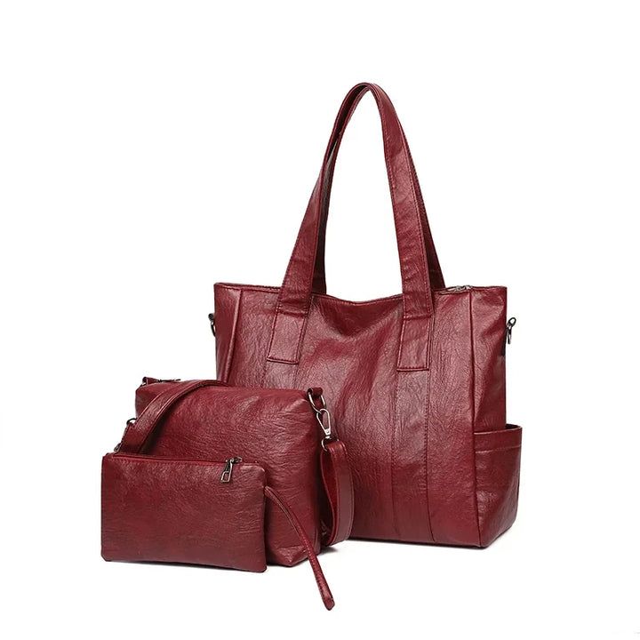 Sacs à bandoulière en cuir PU de haute qualité pour femmes, nouveaux sacs à main Messenger pour dames, créateur de luxe, 3 ensembles