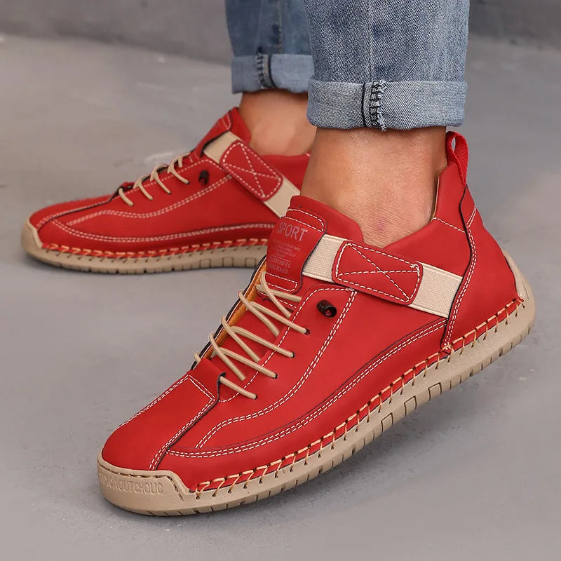 Bottes mi-hautes pour femmes Style britannique rétro anti-dérapant vêtements de travail chaussures mocassins en cuir faits à la main décontracté à semelles souples femmes bottes nues