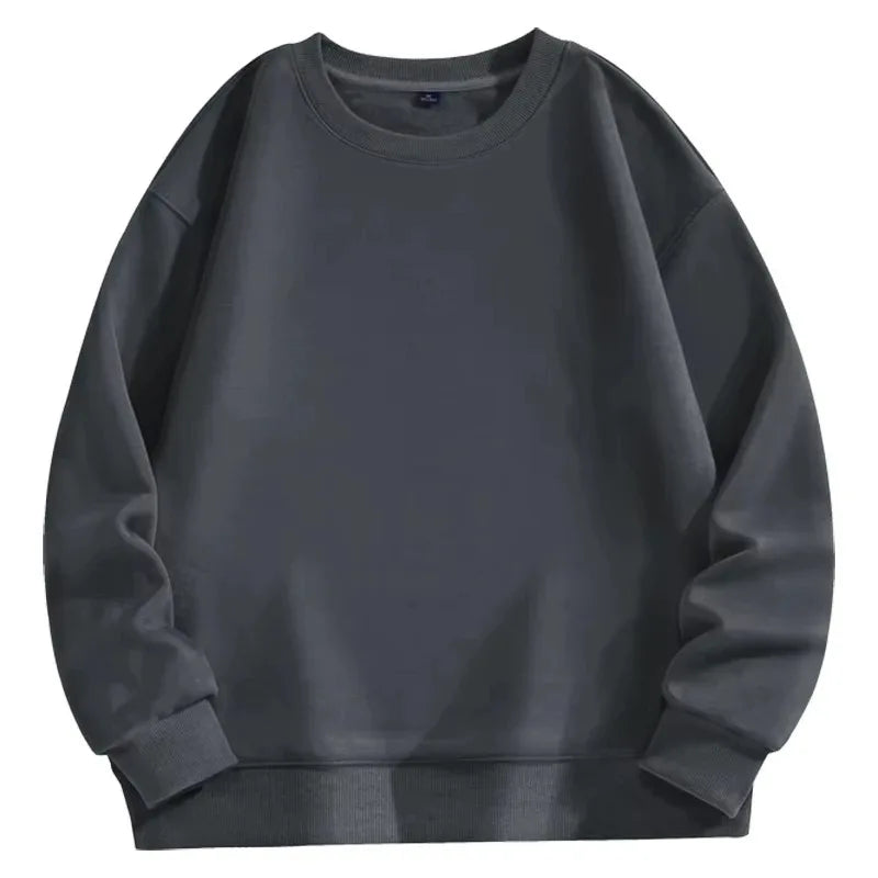 Sweat-shirt à manches longues pour hommes, grande taille, mode décontractée, automne et hiver, haut unisexe Simple et confortable, offre spéciale