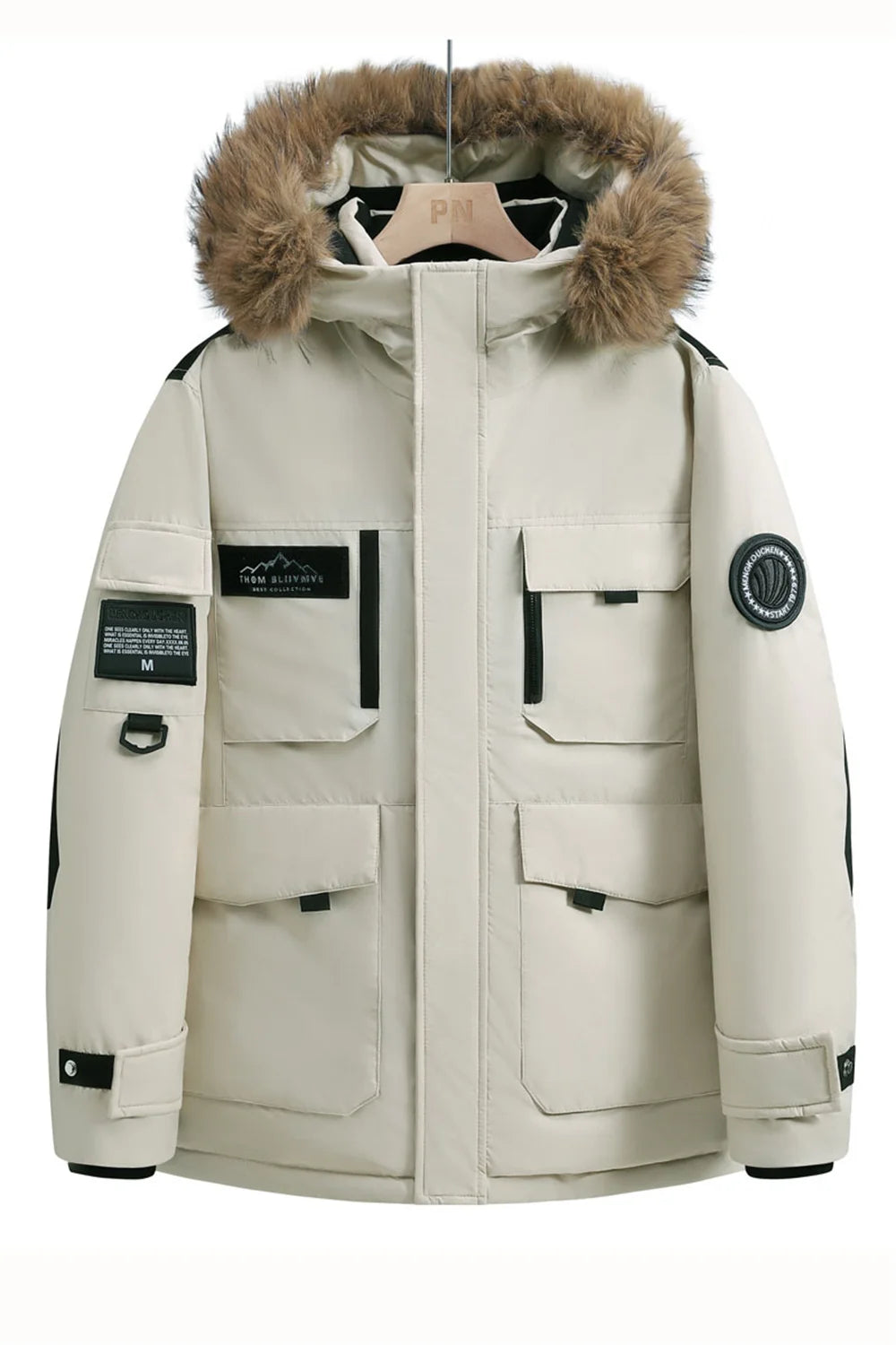 New Winter Down Jackets for Men Hoods and Fur Collars New High-quality Waterproof Windproof Down Coat for Men Women Warm Parkas