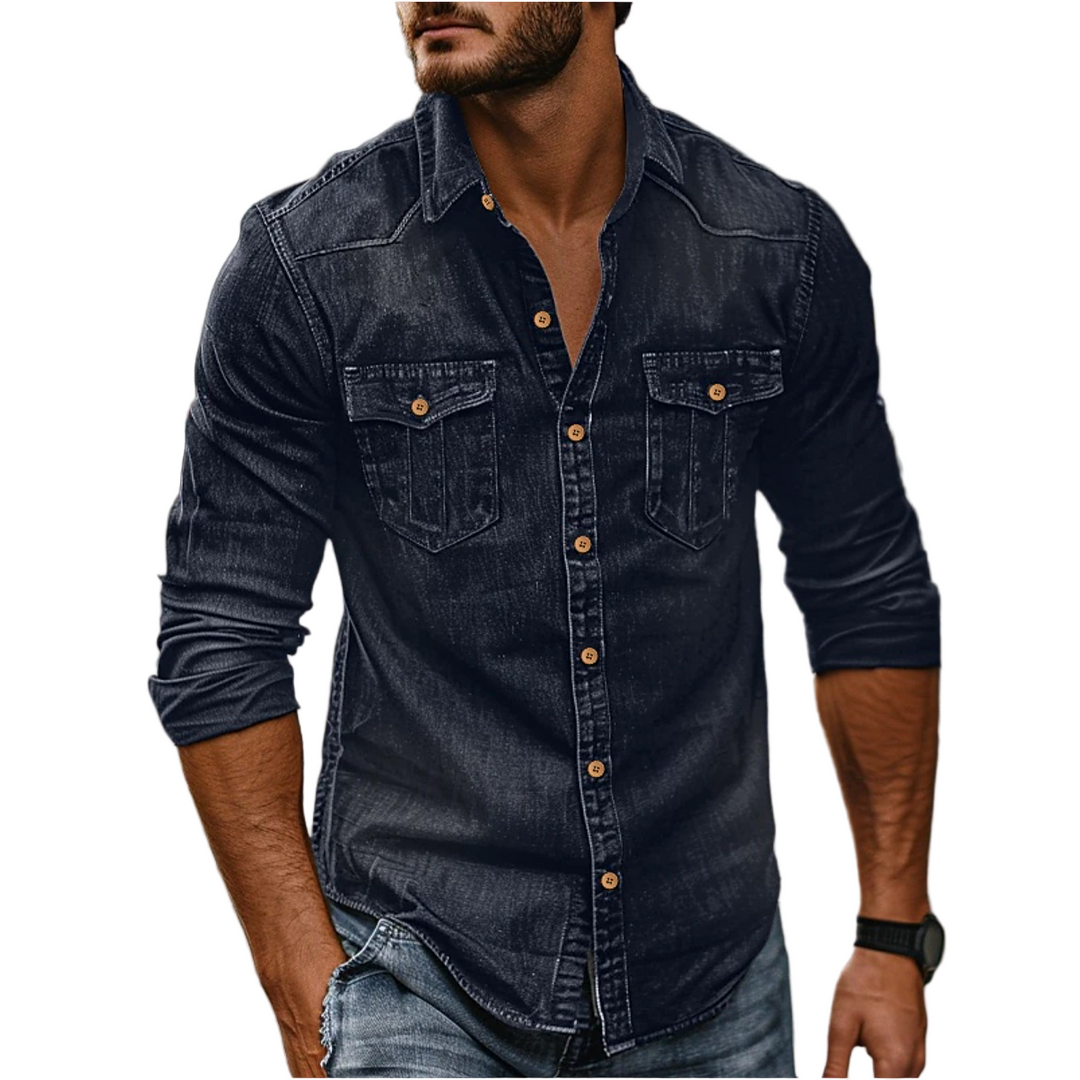 Mode Lumiére™ | Chemise classique avec poches poitrine pour hommes