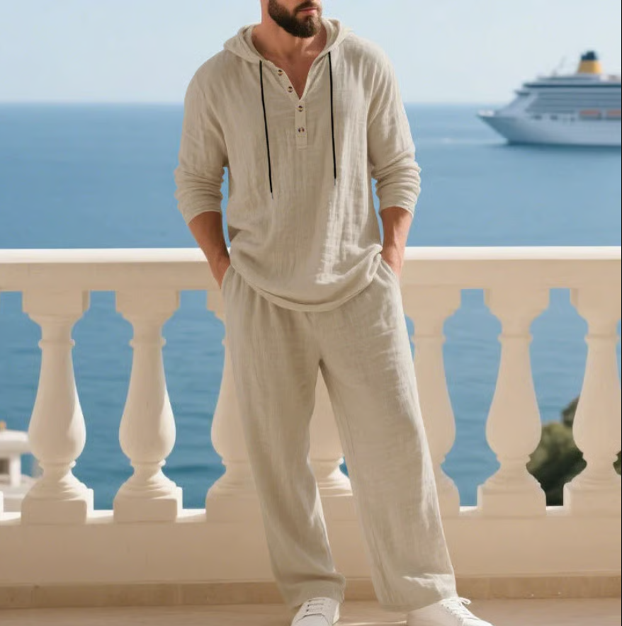 Philippe™ | Ensemble Homme en Lin 2 Pièces Confortable