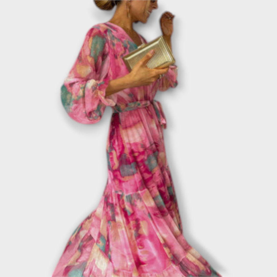 Evelyn - Robe maxi Aquarelle Dream