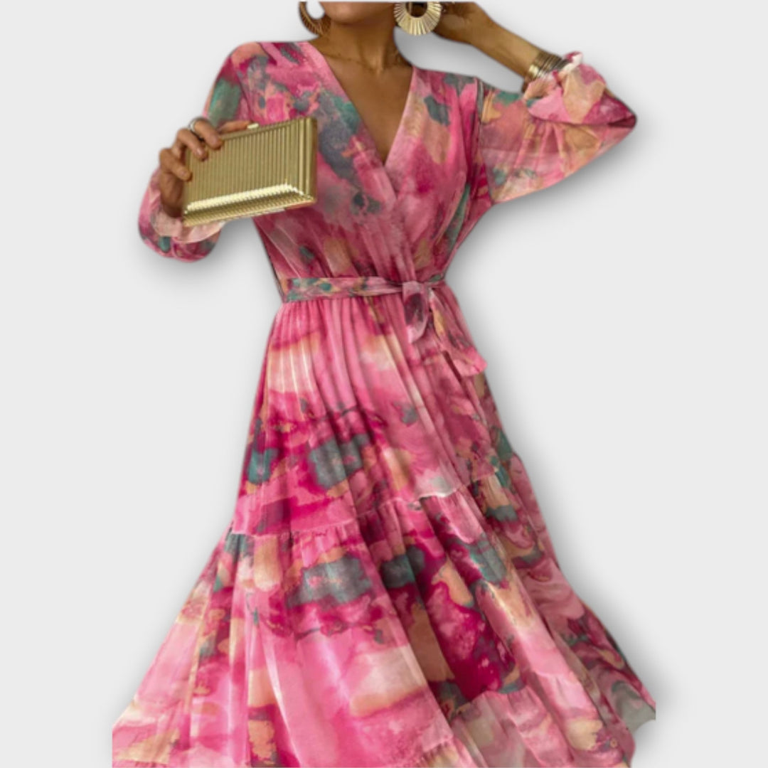 Evelyn - Robe maxi Aquarelle Dream