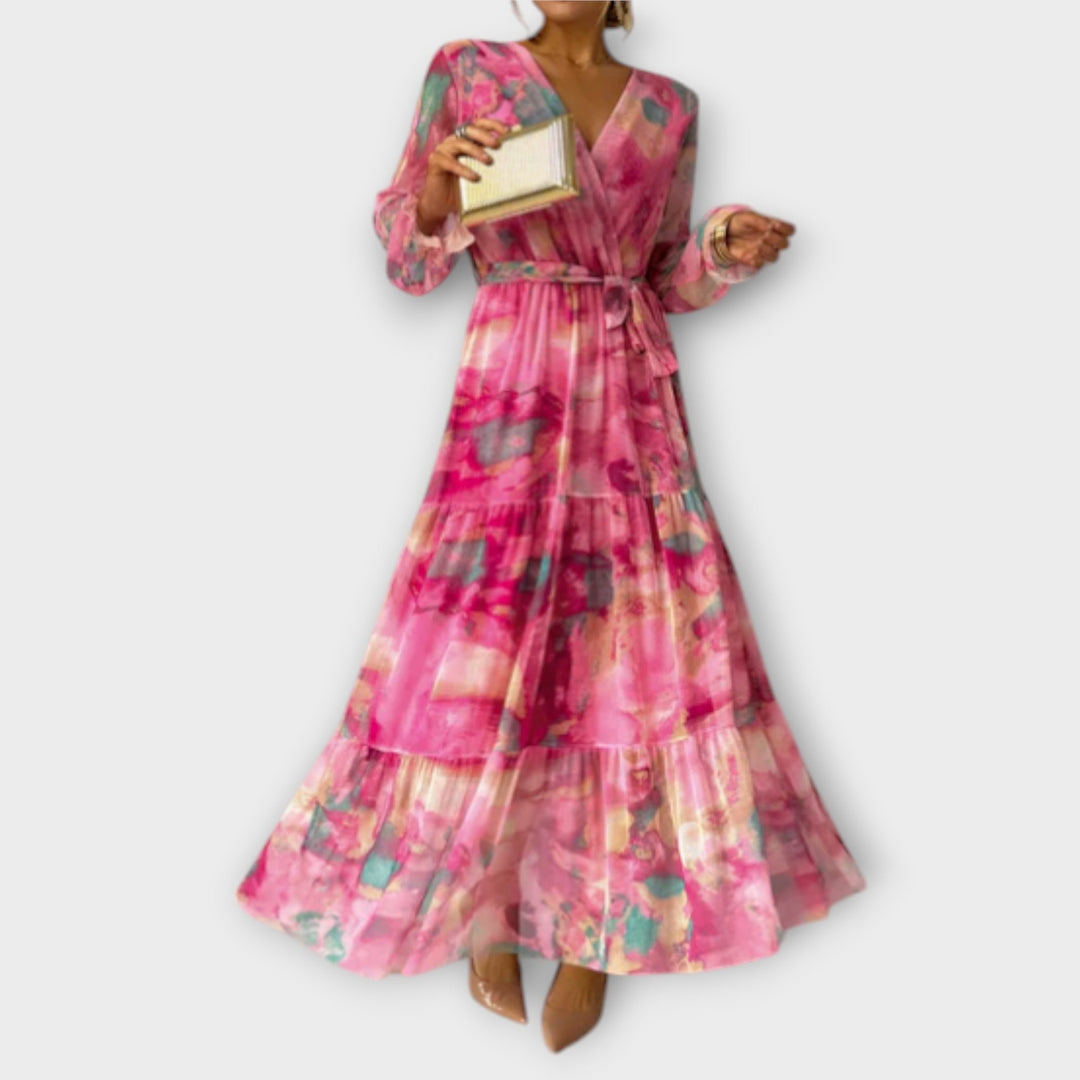 Evelyn - Robe maxi Aquarelle Dream