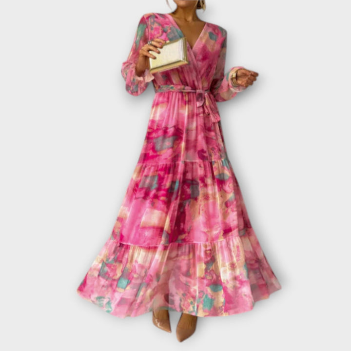 Evelyn - Robe maxi Aquarelle Dream