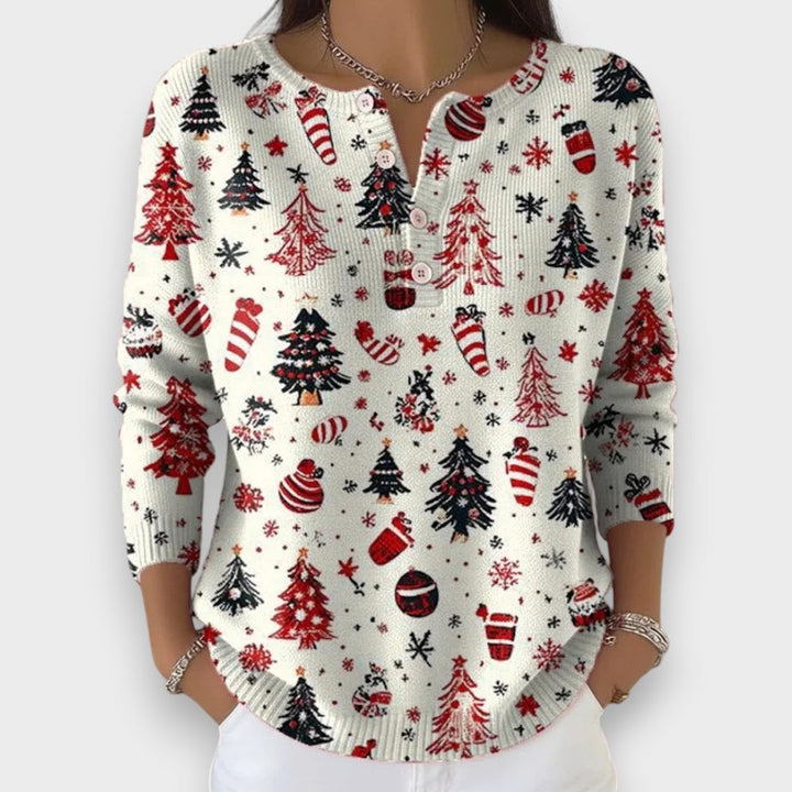 Simona - Pull de Noël avec Boutons