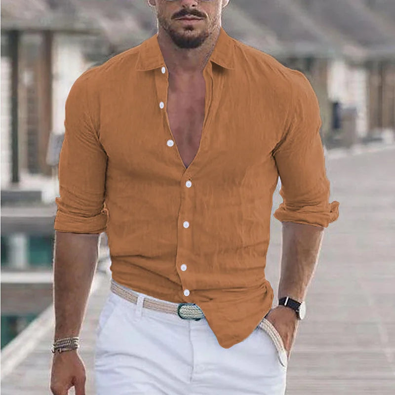 Laurent™ | Chemise Homme Décontractée et Respirante