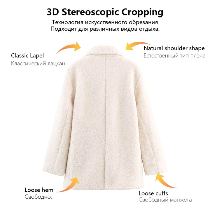 Manteau Élégant Structuré pour un Style Chic au Quotidien Femme