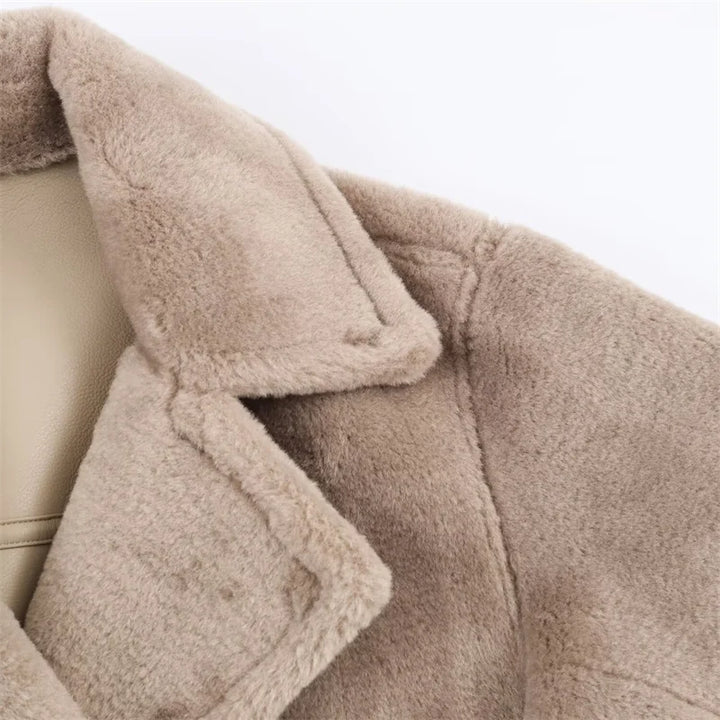 Manteau Double face réversible pour femme, haut de rue, décontracté, nouvelle Collection automne/hiver 2025