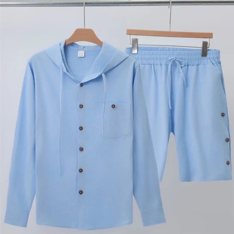 Mode Lumiére™ Ensemble Été Homme Lin Chic Léger Style Premium