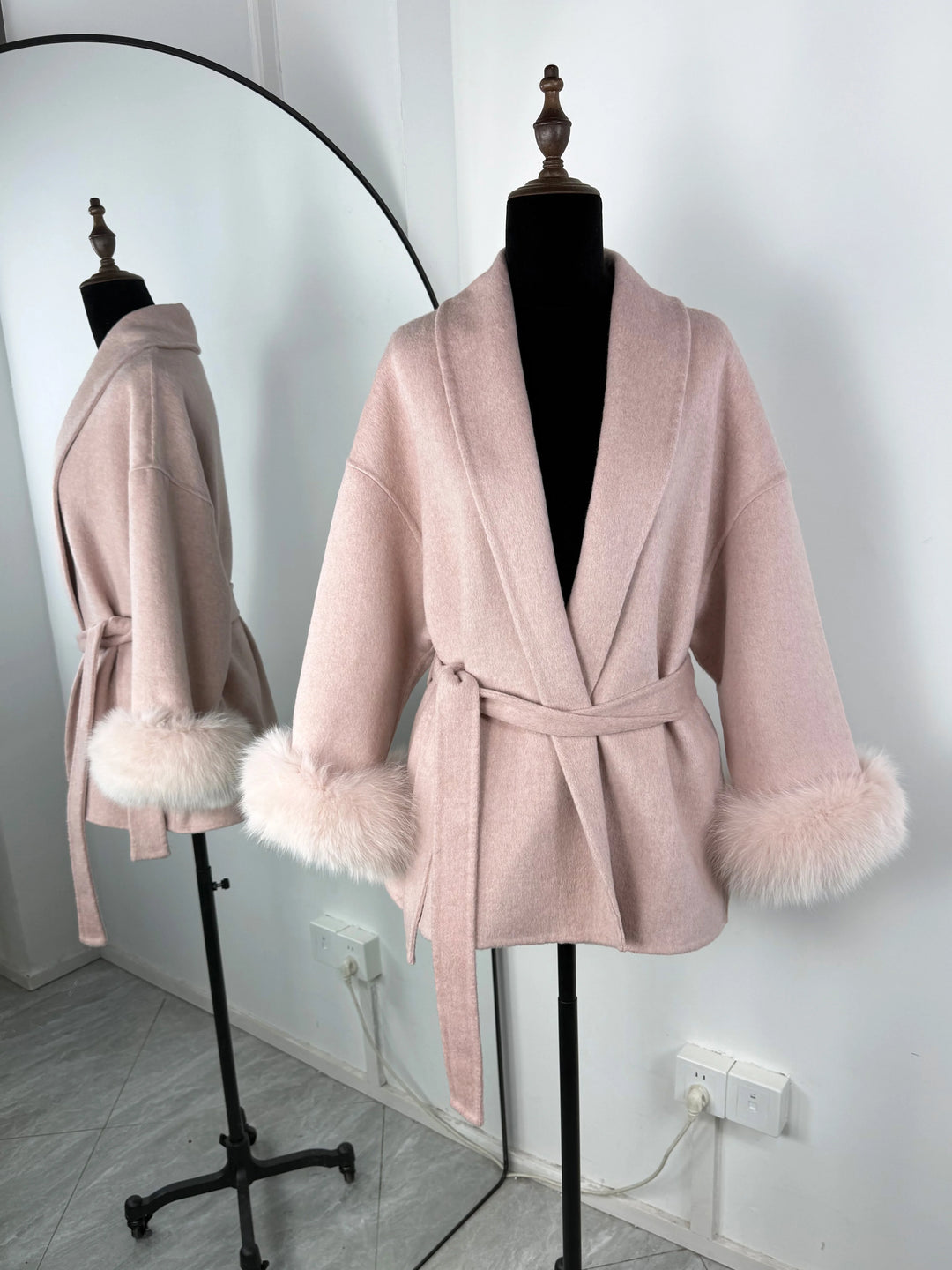 TARUXY fourrure de renard laine manteaux femmes manteau court bureau dame amovible élégant Double face laine pardessus 2025 nouvelle veste Cardigan