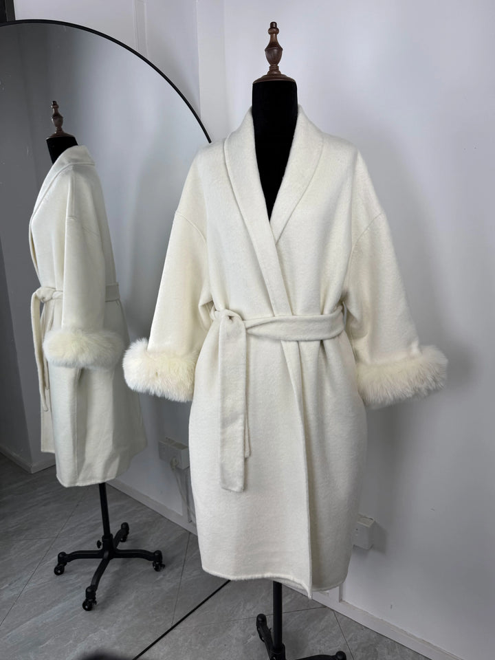 TARUXY fourrure de renard laine manteaux femmes manteau court bureau dame amovible élégant Double face laine pardessus 2025 nouvelle veste Cardigan