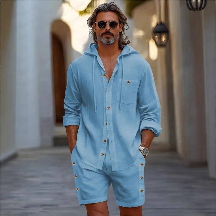 Mode Lumiére™ Ensemble Été Homme Lin Chic Léger Style Premium