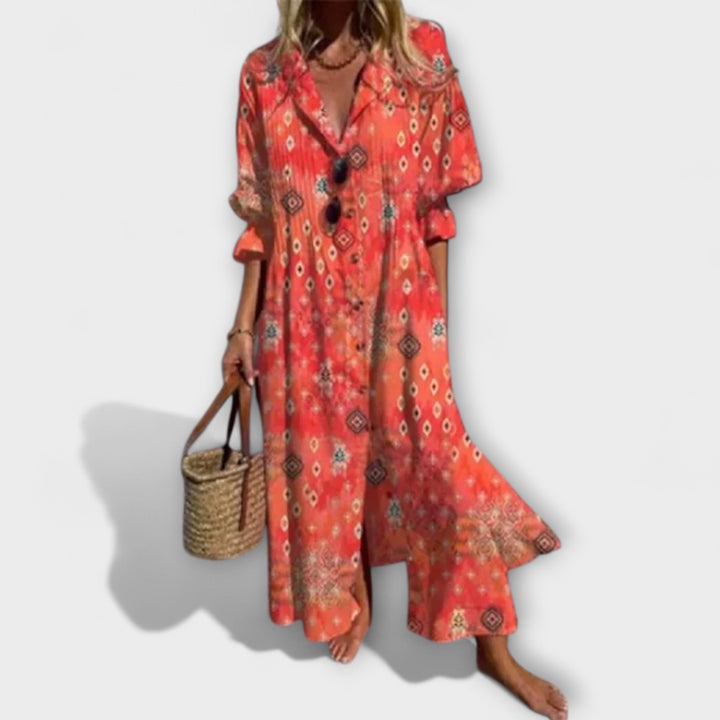 Lila - Robe Maxi Lichotivé avec Couverture de Ventre