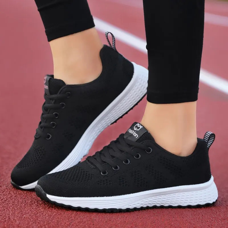 Chaussures de course légères pour femmes Sneakers Chaussures de sport confortables Jogging Tennis